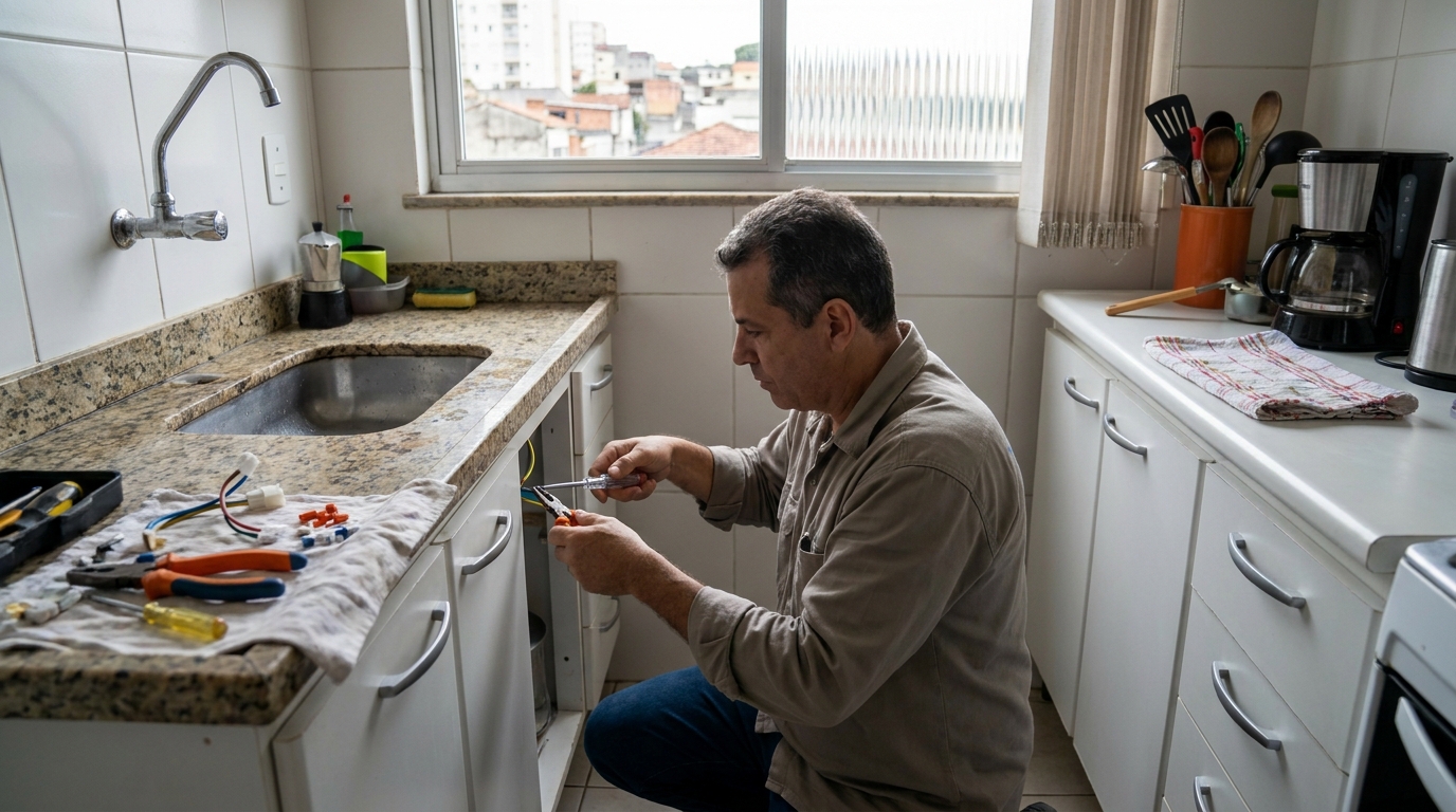 Instalação de Torneira Elétrica de Banheiro (Lavatório)