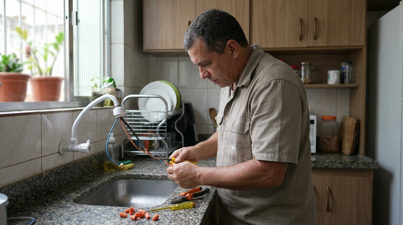 Instalação de Torneira Elétrica de Parede, Bancada e Gourmet