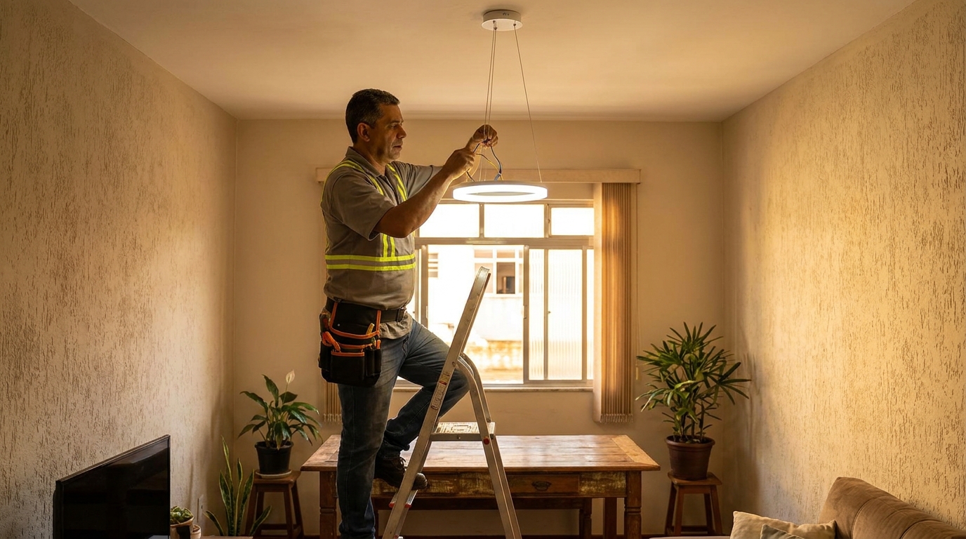Troca de Luminária Fluorescente por LED